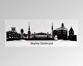 Vector Graphics Skyline Dortmund