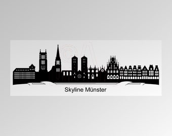 Vector illustration of the Münster skyline