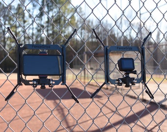 FenceGripz - iPhone, GoPro, Mevo Start, DJI, and Phone Fence Mount for Chain Link Fence and Netting (Softball, Baseball, Tennis, Pickleball)