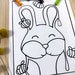Honey Bunny Printable Downloadable Coloring Page Digital Procreate File Coloring Page Color ...
