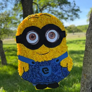 Happy Helper Party Piñata 23" Tall  - Cartoon-Style Celebration Piñata, Silly Yellow Cartoon Pinata, Banana Buddy Party Decor