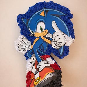 Piñata Riccio Blu: Grande Decorazione per Feste Fatta a Mano