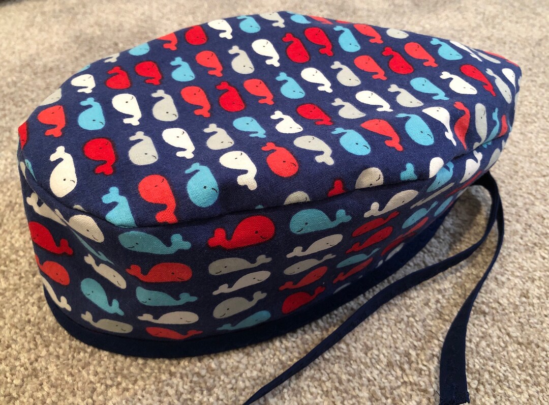 Whales Reversible Surgical Scrub Cap Hat With Extra Deep Sides Etsy