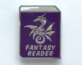Fantasy Reader Enamel Pin