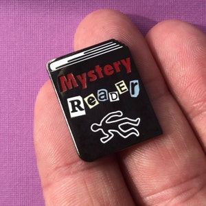 Mystery Book Reader Enamel Pin