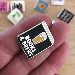 Books & Brews Reader Enamel Pin