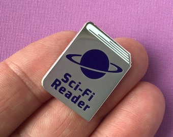 Sci-Fi Reader Enamel Pin