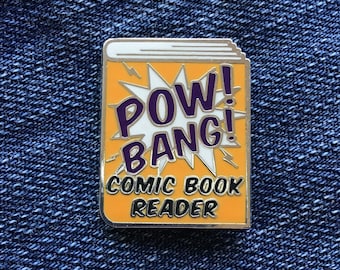 Pin de esmalte del lector de cómics