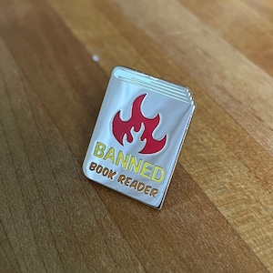Banned Book Reader Enamel Pin