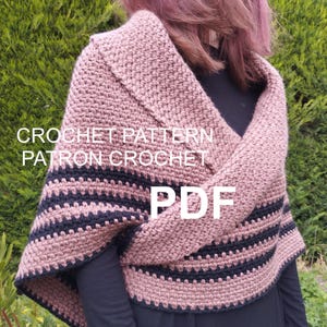Châle de Claire au crochet fichier PDF patron de crochet inspiré de Outlander en français et en anglais (US)