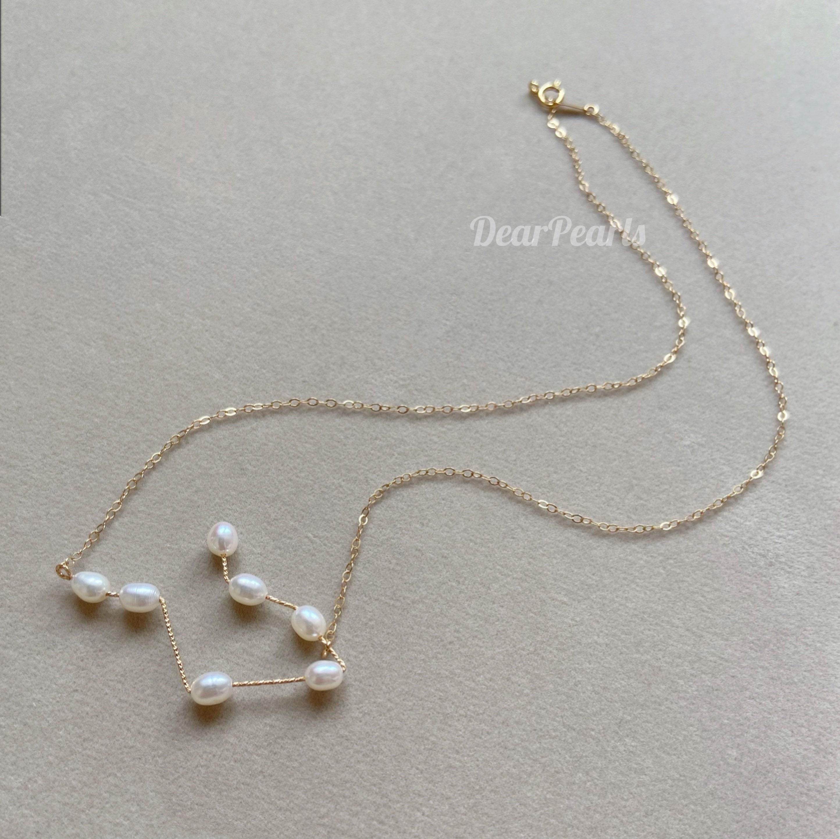 Pearl Zodiac Sign Pendant 14K Gold 