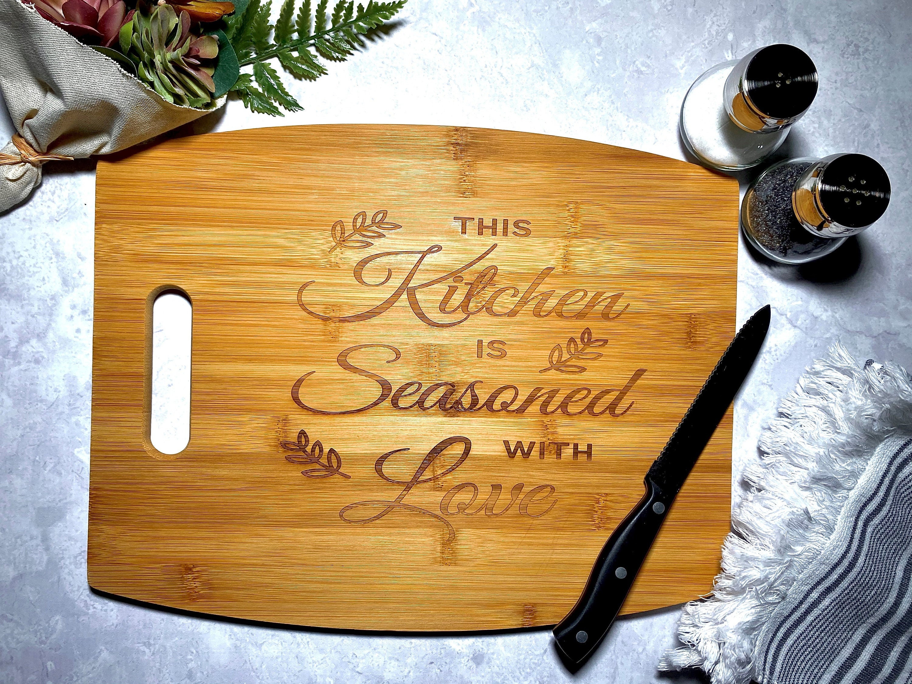 Seasoned with Love Personalized Cutting Board - Personalized Gallery