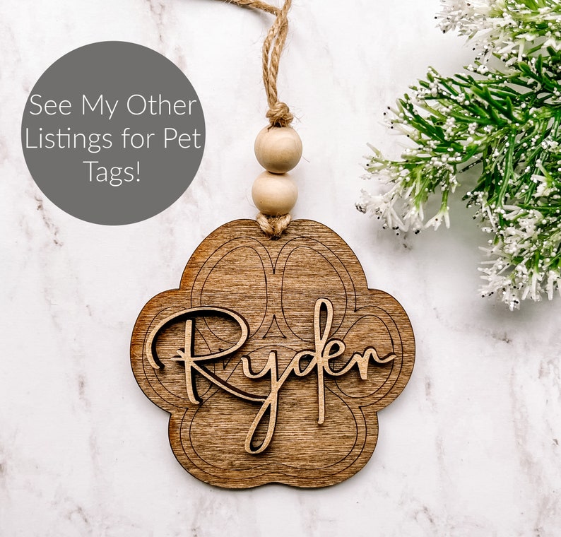 Personalized Stocking Tags, Gift Tags for Kids, Easter Basket Tags, Wedding Gift Tag, Birthday Gift Tag, Wood Name Tags for Stockings image 8