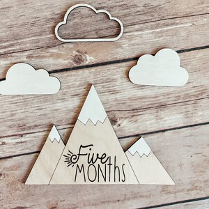 Baby Milestone, Baby Milestone Card, Milestone Cards, Woodland Nursery Decor, Baby Shower Gift, New Baby Gift, Newborn Photo Prop, Mountain