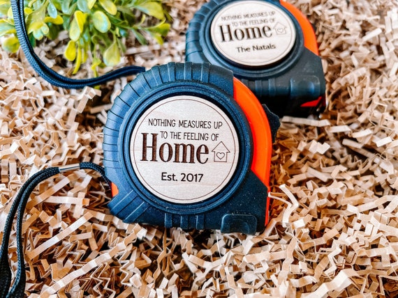 Personalized New Home Measuring Tape, Housewarming Gift, Closing Gift for Client, Stocking Stuffer, Christmas Hostess Host Gift