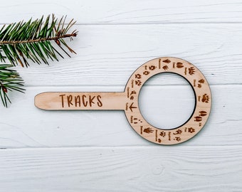 Animal Track & Bug Finder, Nature Learning, Educational Montessori, Easter Basket Stuffers, Nature Walk, Natural Wood Kids Outdoor Gift