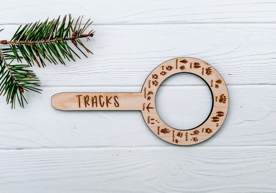 Animal Track & Bug Finder, Easter Basket Stuffer, Nature Learning, Educational Montessori, Nature Walk, Natural Wood Kids Christmas Gift