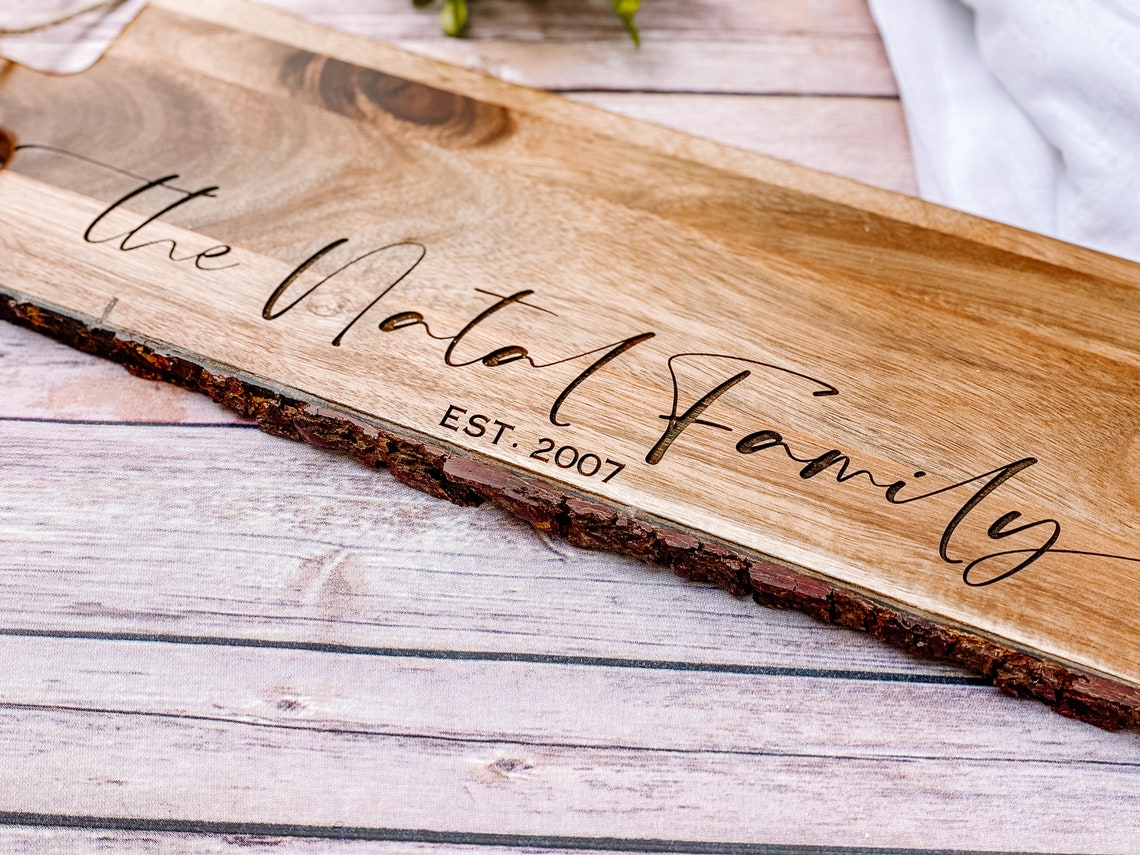 Personalized Wood Serving Board Custom Serving Board Etsy