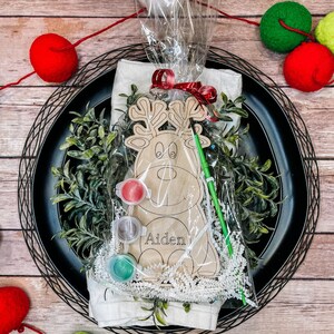 DIY Paint Your Own Reindeer Kit Winter Craft Christmas Kids Party Personalized Stocking Stuffer image 4