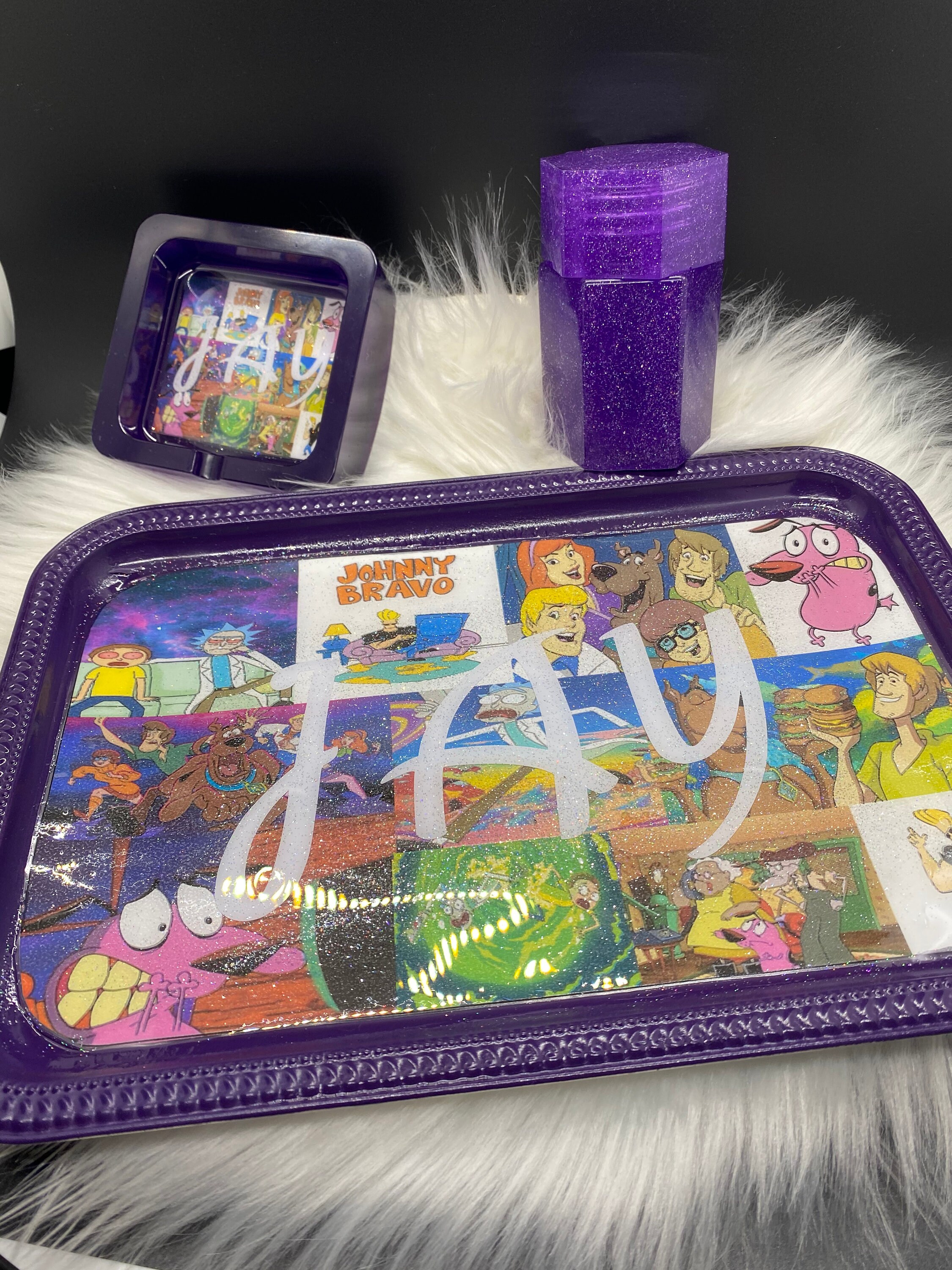 Custom rolling tray set Etsy