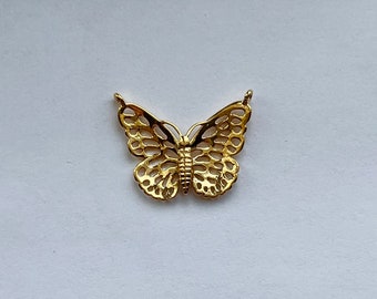 Gold Plated Connector Butterfly Charm