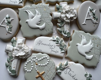 Freie Auswahl - Taufe Kekse - Baptism Cookies - Mitgebsel - Personalisierte Kekse  - Royal Icing Cookies  - Gastgeschenke