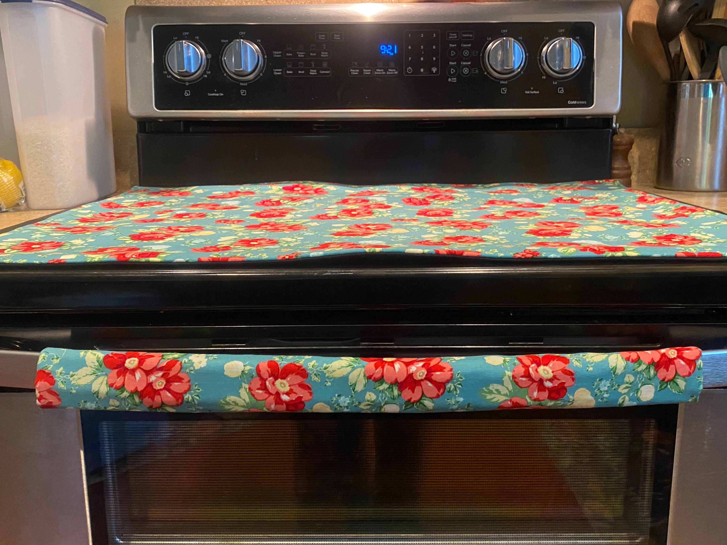 Pioneer Woman Breezy Blossoms Stove Top Cover With or Without Oven
