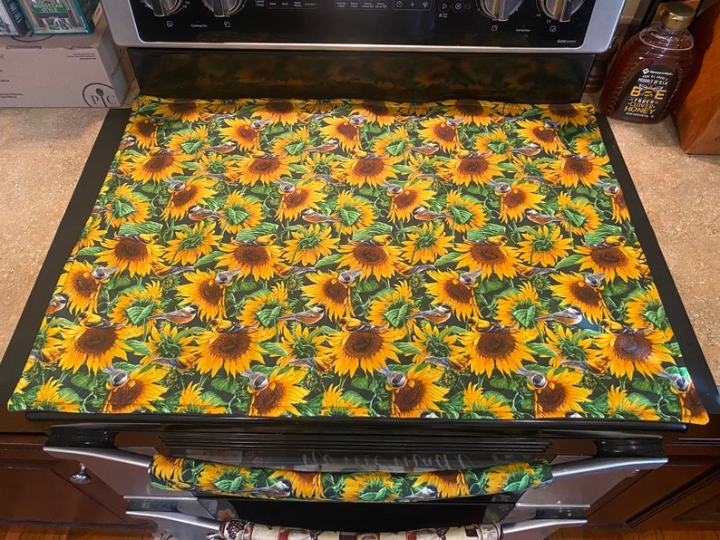 Sunflowers Stove Top Cover With or Without Oven Handle That Etsy