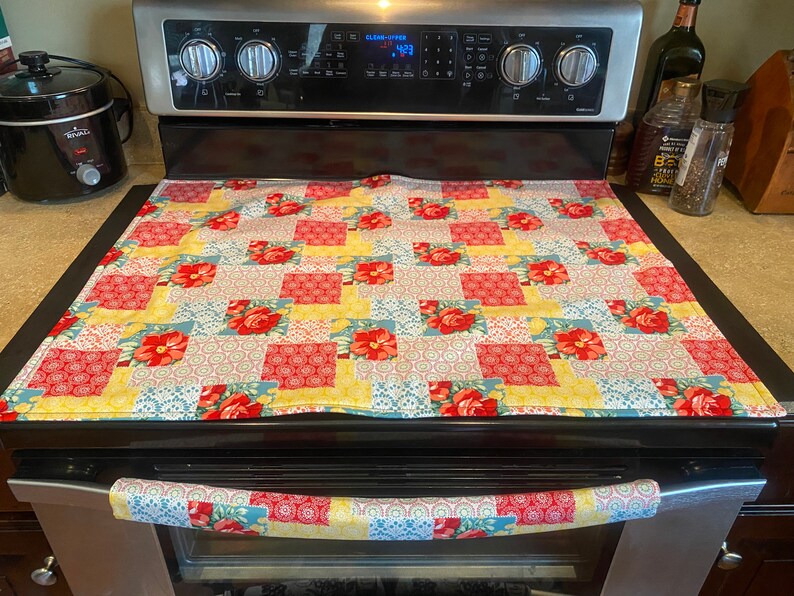 Pioneer Woman Vintage Floral Patchwork Stove Top Cover Etsy