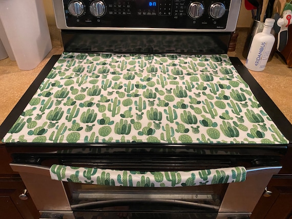 Cactus Stove Top Cover With or Without Oven Handle That Protects Your  Ceramic Glass Top and Handle Reversible Quilted Backside 