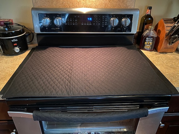 Quilted Stove Top Cover With/without Oven Handle That Protects Your Ceramic  Glass Top and Handle Reversible Quilted Backside 