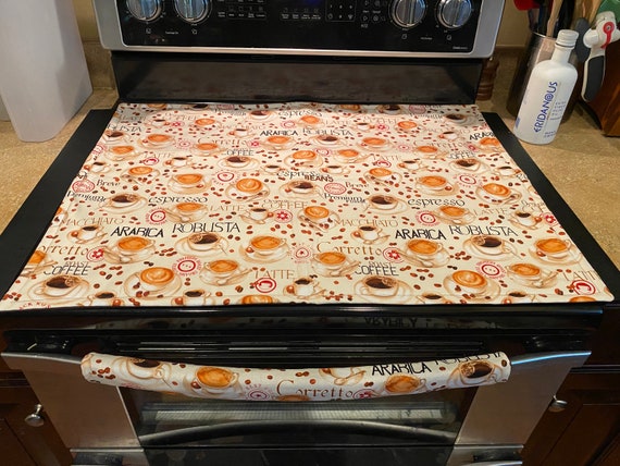 Fall Leaves Stove Top Covers With or Without Oven Handle That Protects Your Ceramic  Glass Top and Handle Reversible Quilted Backside 