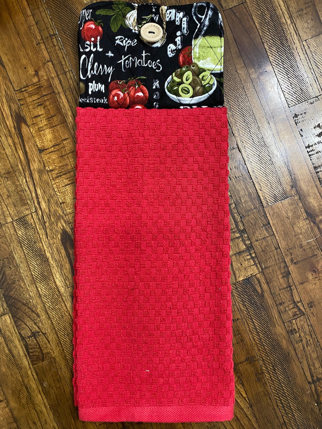 Salt & Pepper Potholder Oven Door Towel, Kitchen Hanging Towel, Dish