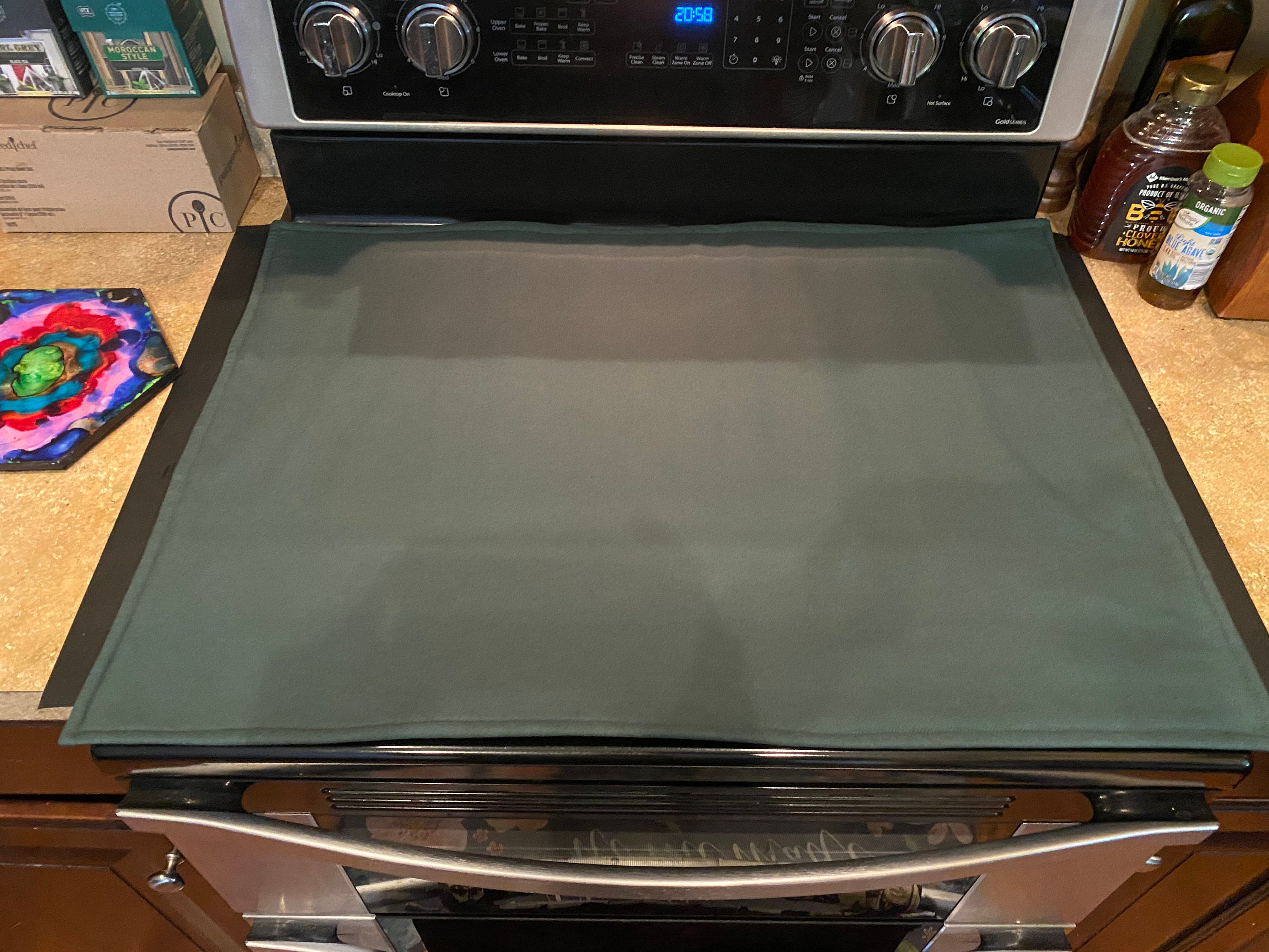 Plain Colored Stove Top Cover With or Without Oven Handle That Etsy UK