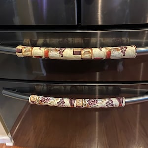 Handle Covers for Everything Your Refrigerator / Stove / Microwave / Dishwasher etc.... Protects you from Icky Sticky Fingers Reversible image 1