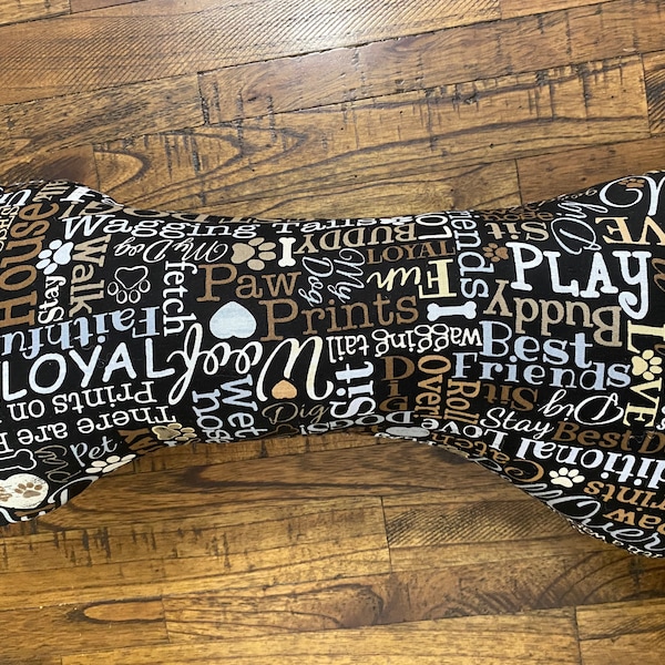 Words of a Dog - Bone Shaped Pillows - Made In Two Sizes