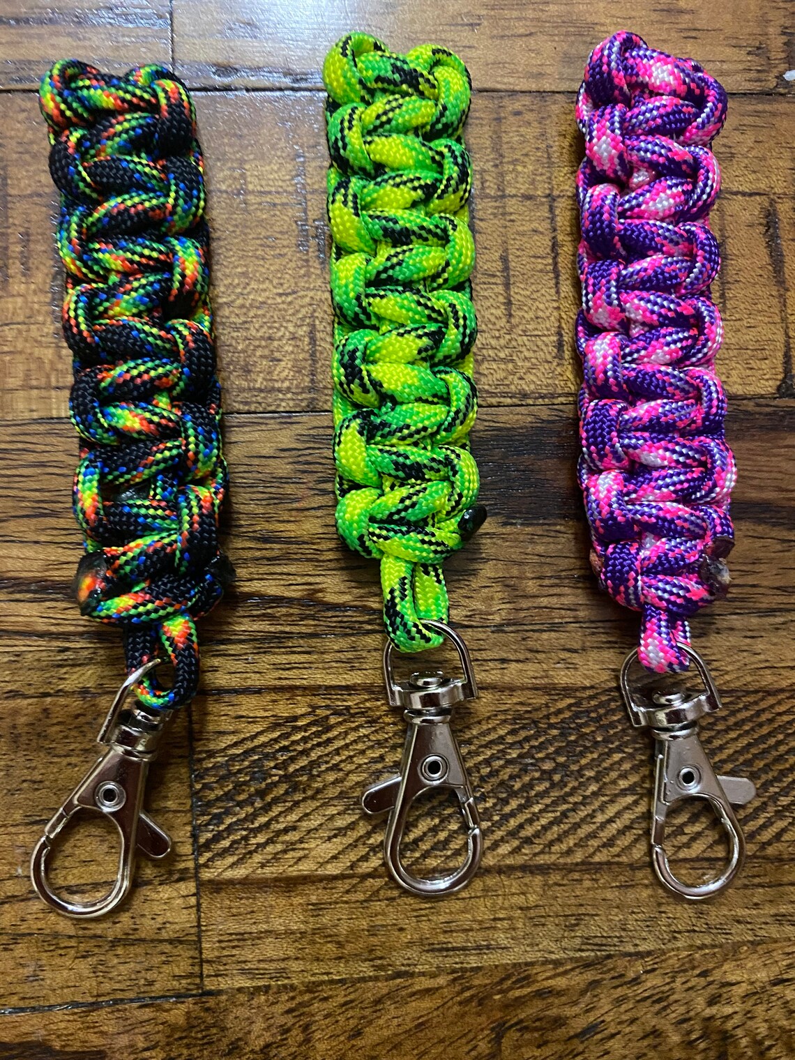 Set of 6 550 Paracord Zipper Pulls or Key Chains Custom Etsy