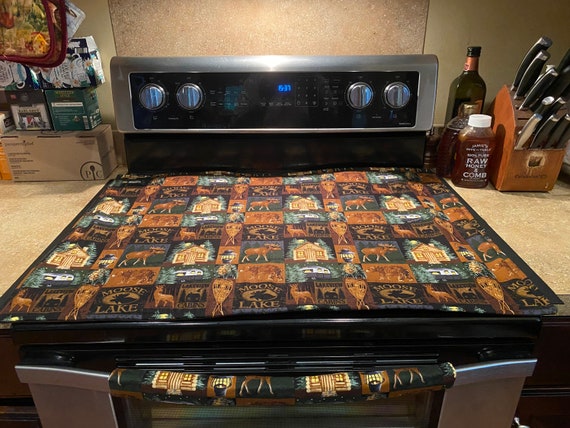 Moose Lake Stove Top Cover With or Without Oven Handle That Protects Your  Ceramic Glass Top and Handle Reversible-quilted Backside Fabric 