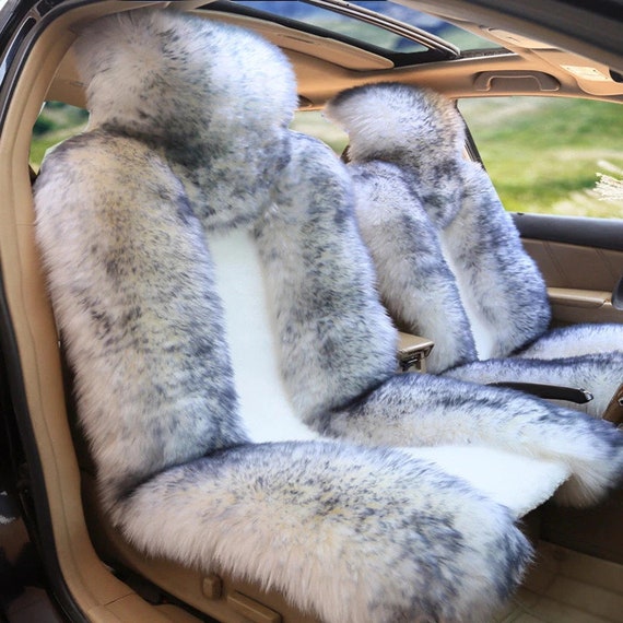 Car Seat Cushion Driver Seat Cushion Winter Warm Fluffy Plush
