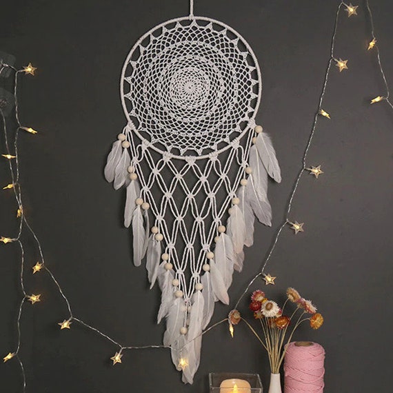 Nordic Indian Dream Catcher Hand woven Large 35cm Macrame