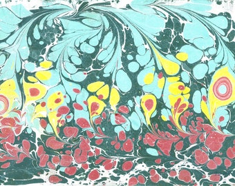 Printible Marbling, Yellow Marbling Paper, Wall Art,Handmade Ebru Paper,Turkish Ebru Art, Marbling Wall Art, Improvised Marbling Paper