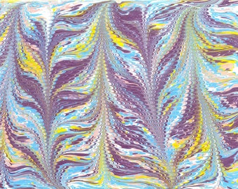 Printible Marbling, Digital Print Purple Marbling Paper,Ebru Paint,Turkish Ebru Art,Printable  Marbling Paper, Scalloped Marbling Paper