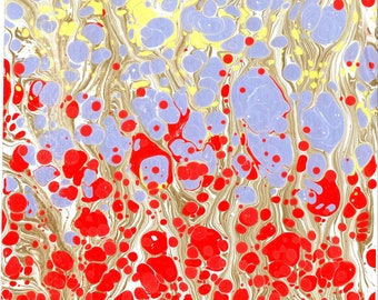 Printible Marbling, Poppy Marbling Paper, Handmade Ebru Paper,Turkish Ebru Art,Marbling Paper,Modern Marbiling,Abstract Wall Art