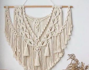 Large Macrame Wall Hanging, Macrame Wall Tapestry, Woven Wall Hanging, Weaving Wall Hanging, Bedroom Backdrop, Wall Art, Wedding Backdrop