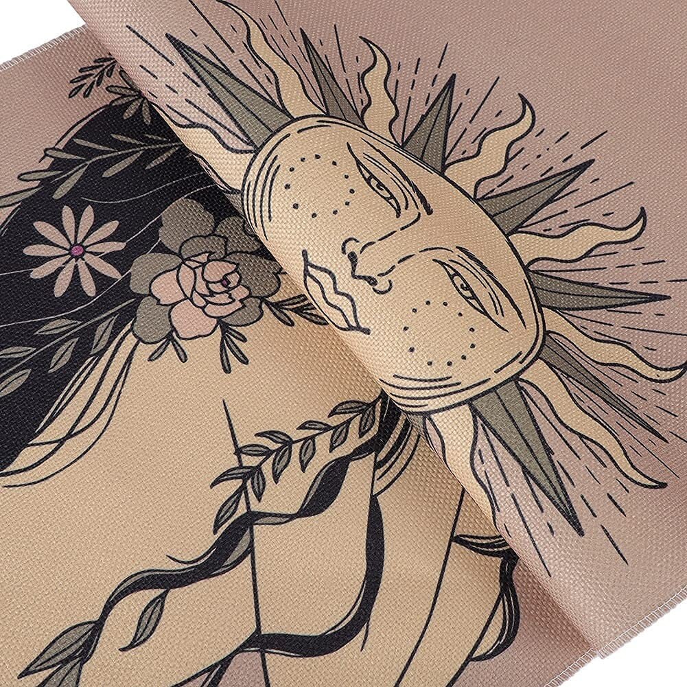 Moon Tapestry Sun Moon Girl Wall Tapestry Long Bohemian Etsy