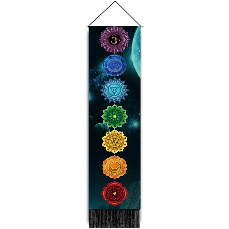 Chakra Wall Hanging Chakra Tapestry Boho Mandala Tapestry Etsy