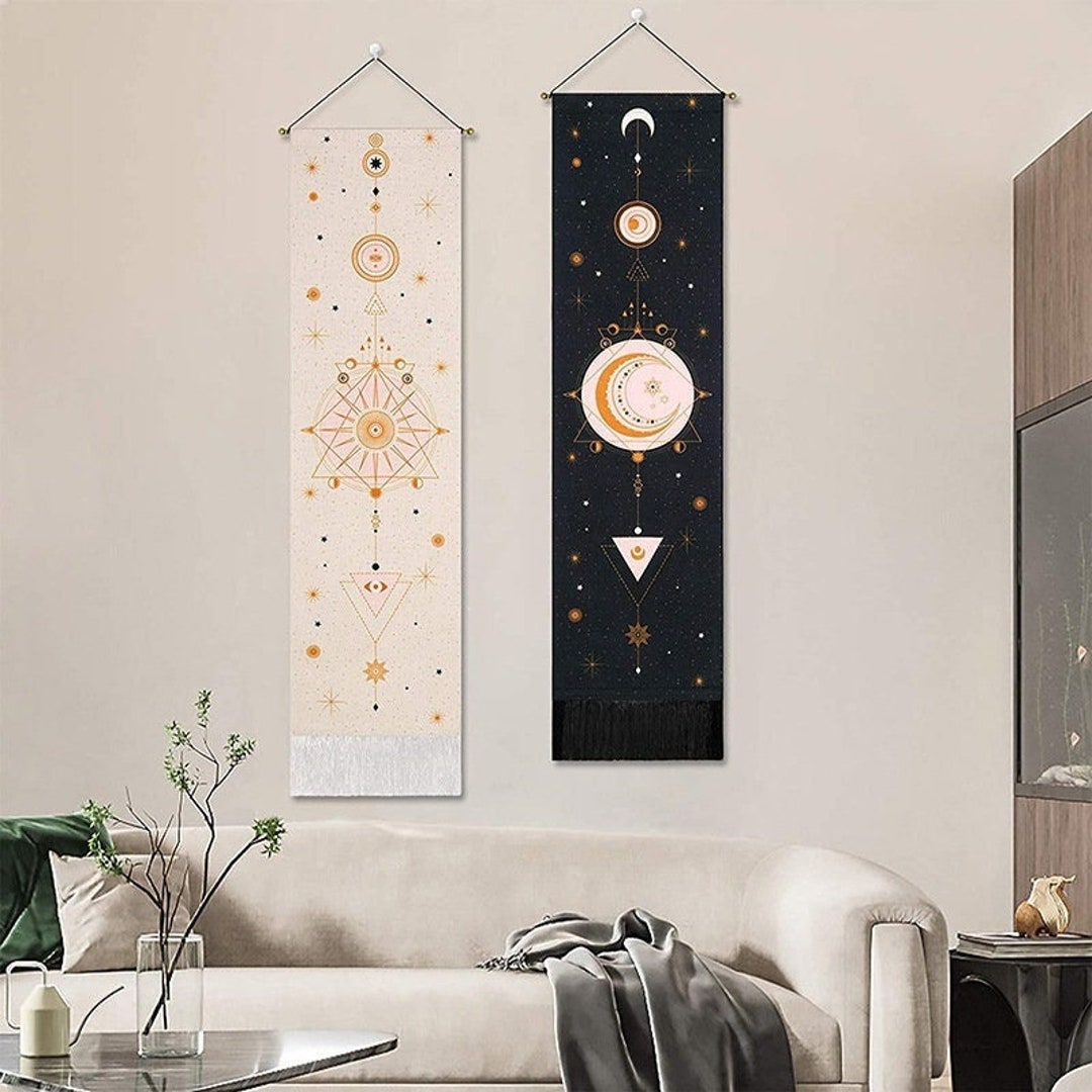 Lunar Moon Phase Tapestry, Moon Wall Hanging, Moon Phase Wall Tapestry ...