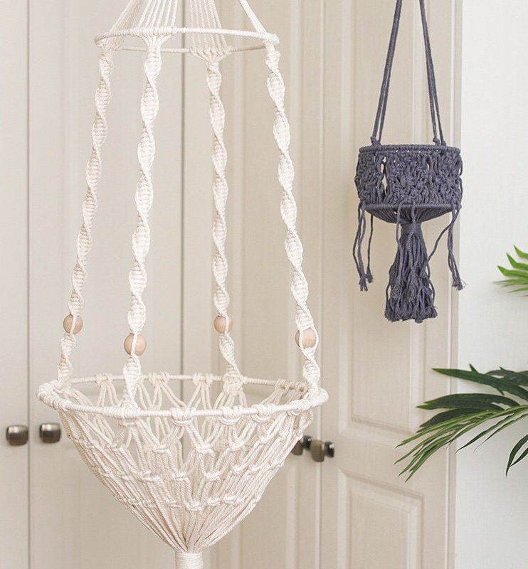 cama para gatos en macrame