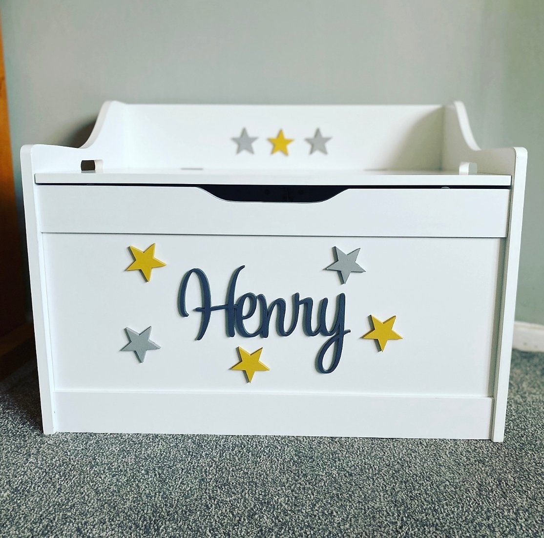 Personalised Toy Box Nursery Toy Box Children's Room Etsy