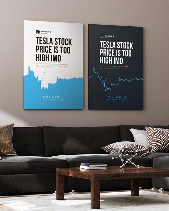 Elon Musk Tsla Stock Price Is Too High Imo Tesla Etsy